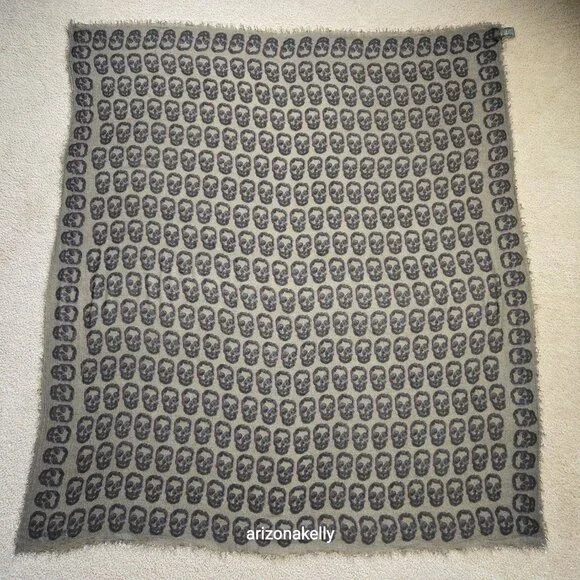 Zadag & Voltaire HUGE Scarf Delta Arty Skull Bronze - Picture 11 of 12